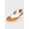Two tone leather brogues