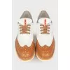 Two tone leather brogues