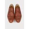 Brown leather brogues for men