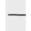Leather belt with golden studs