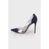 Navy blue stilettos