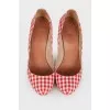 Textile wedge shoes