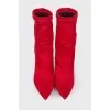 Red pointed toe boots