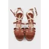 Leather heeled sandals