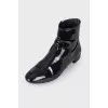 Patent leather boots