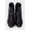 Patent leather boots