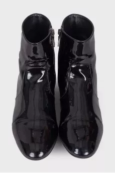 Patent leather boots