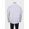 Men's white plaid shirt