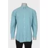 Men's green plaid shirt