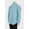 Men's green plaid shirt