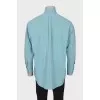 Men's green plaid shirt