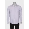 Men's white printed shirt