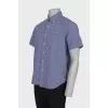 Men's blue check shirt