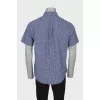 Men's blue check shirt
