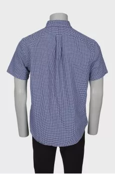 Men's blue check shirt