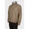 Men's branded print bomber jacket