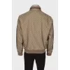Men's branded print bomber jacket
