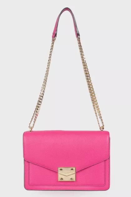 Pink bag with golden chain