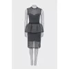 Mesh peplum dress