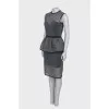 Mesh peplum dress
