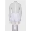 Openwork white dress