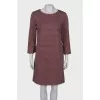 Dress with a straight fit print