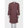 Dress with a straight fit print