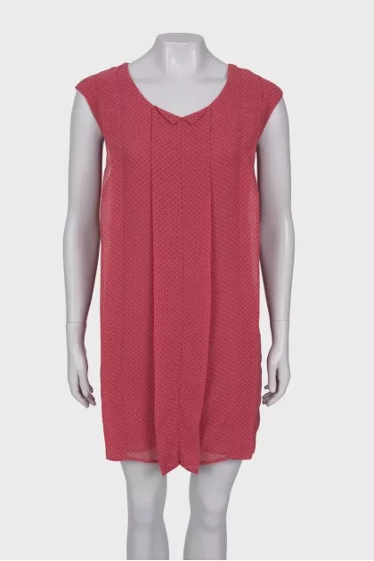 Pink polka dot dress