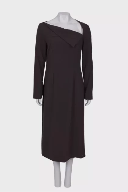 Brown shift dress