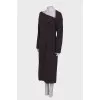 Brown shift dress