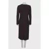 Brown shift dress