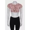 Top with ruffles and print