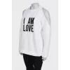White off shoulder sweatshirt