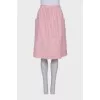 Skirt with pink and white stripes