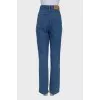 Solid color wide leg jeans