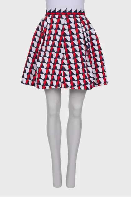 Printed A-line skirt