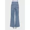 Blue palazzo jeans with tag