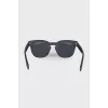 Matte sunglasses with rhinestones