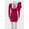 Mini dress with frill