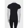 Black t-shirt with embossed print