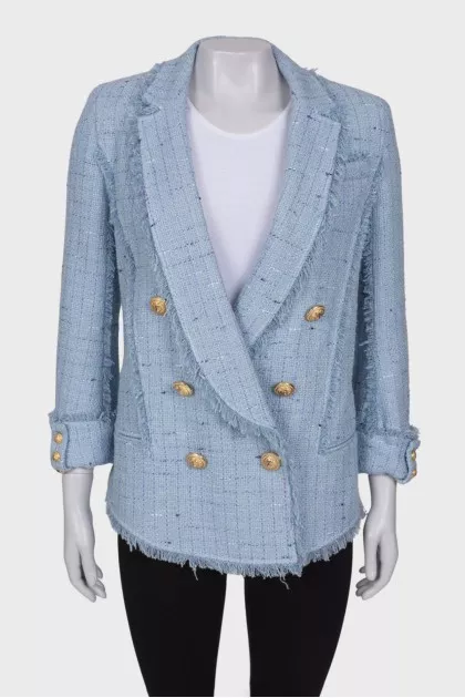 Light blue tweed jacket