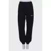 Black pants with elastic