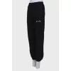 Black pants with elastic