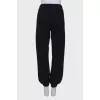 Black pants with elastic