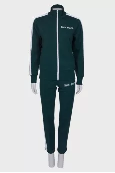 Green tracksuit with stripes