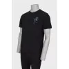 Men's black t-shirt in print