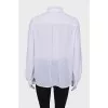 Sheer shirt with frill