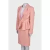 Pink suit with a skirt