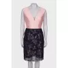 Two tone V-neck dress