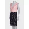 Two tone V-neck dress